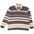 Levi's Herre V-hals sweater XL Gråstribet bomuld