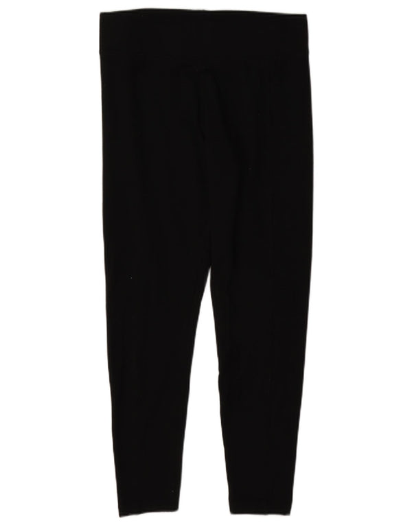 Marks & Spencer Womens Crop Leggings UK 10 Small Black Polyester