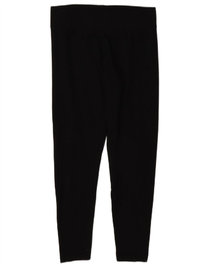 Marks & Spencer Womens Crop Leggings UK 10 Small Black Polyester