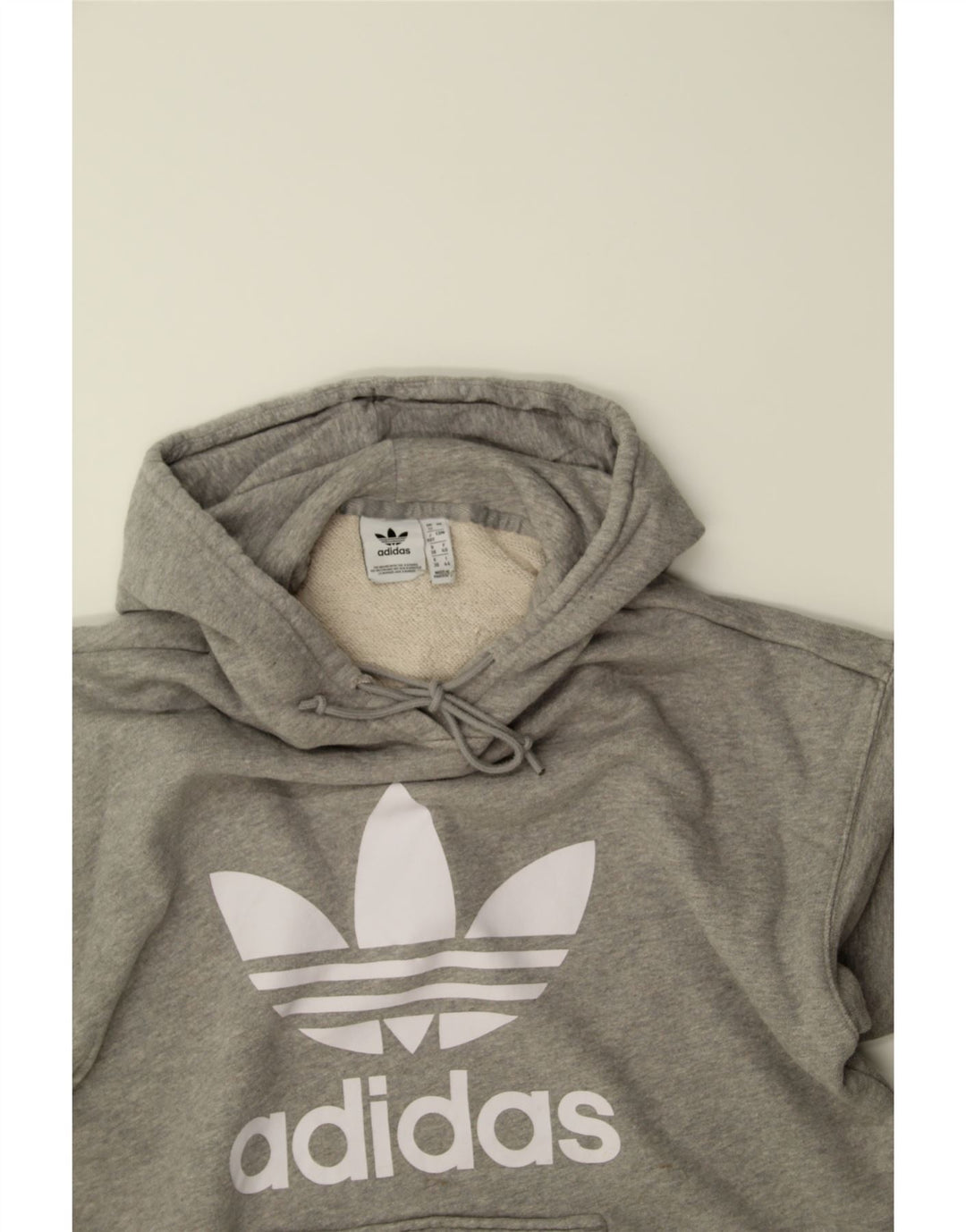 ADIDAS Mens Graphic Hoodie Jumper Medium Grey Cotton Vintage Adidas and Second-Hand Adidas from Messina Hembry 