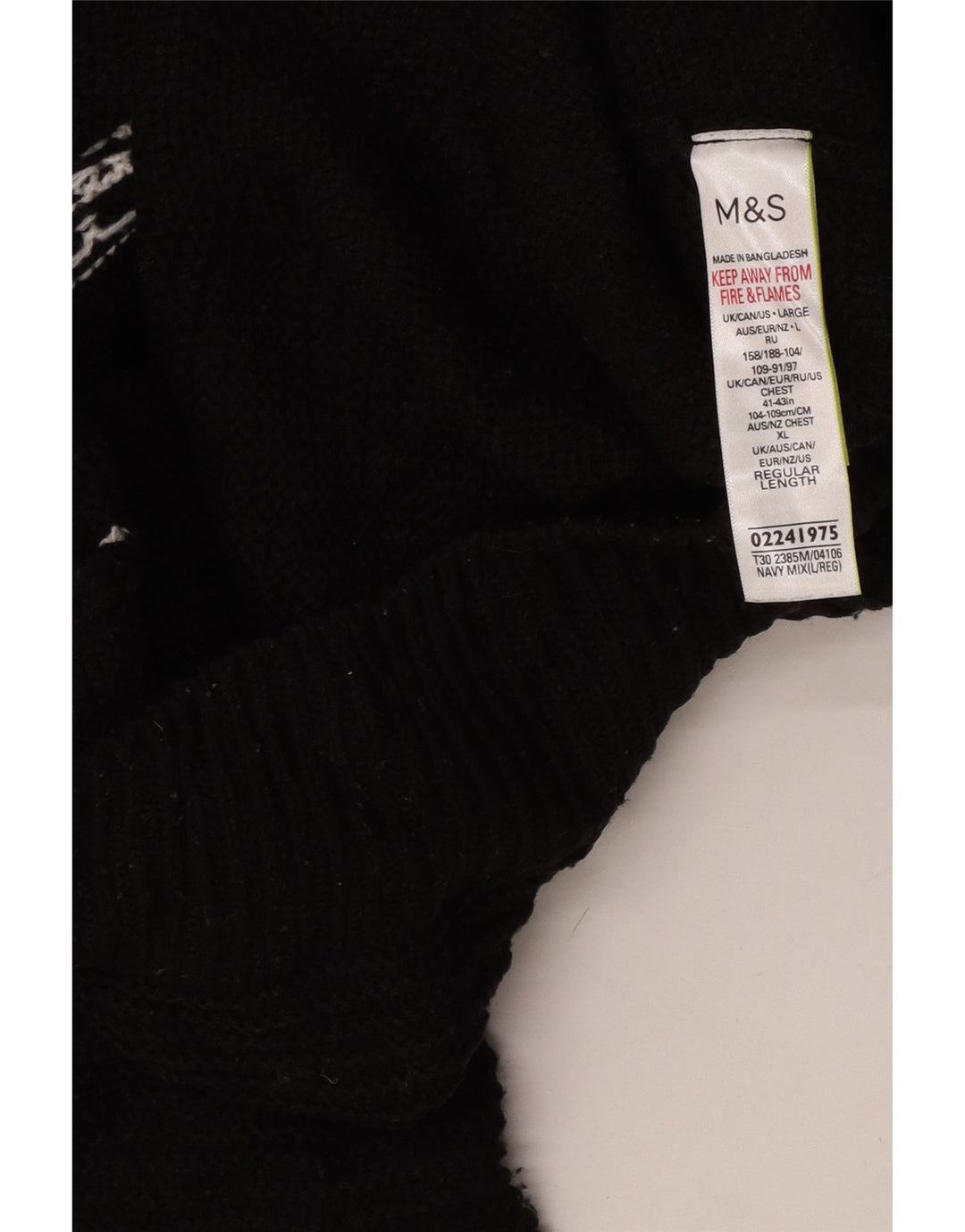 Marks & Spencer Dame Rullehals Sweater UK 16 Large Navy Blue