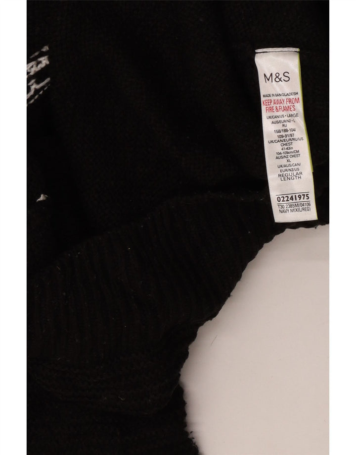 Marks & Spencer Dame Rullehals Sweater UK 16 Large Navy Blue