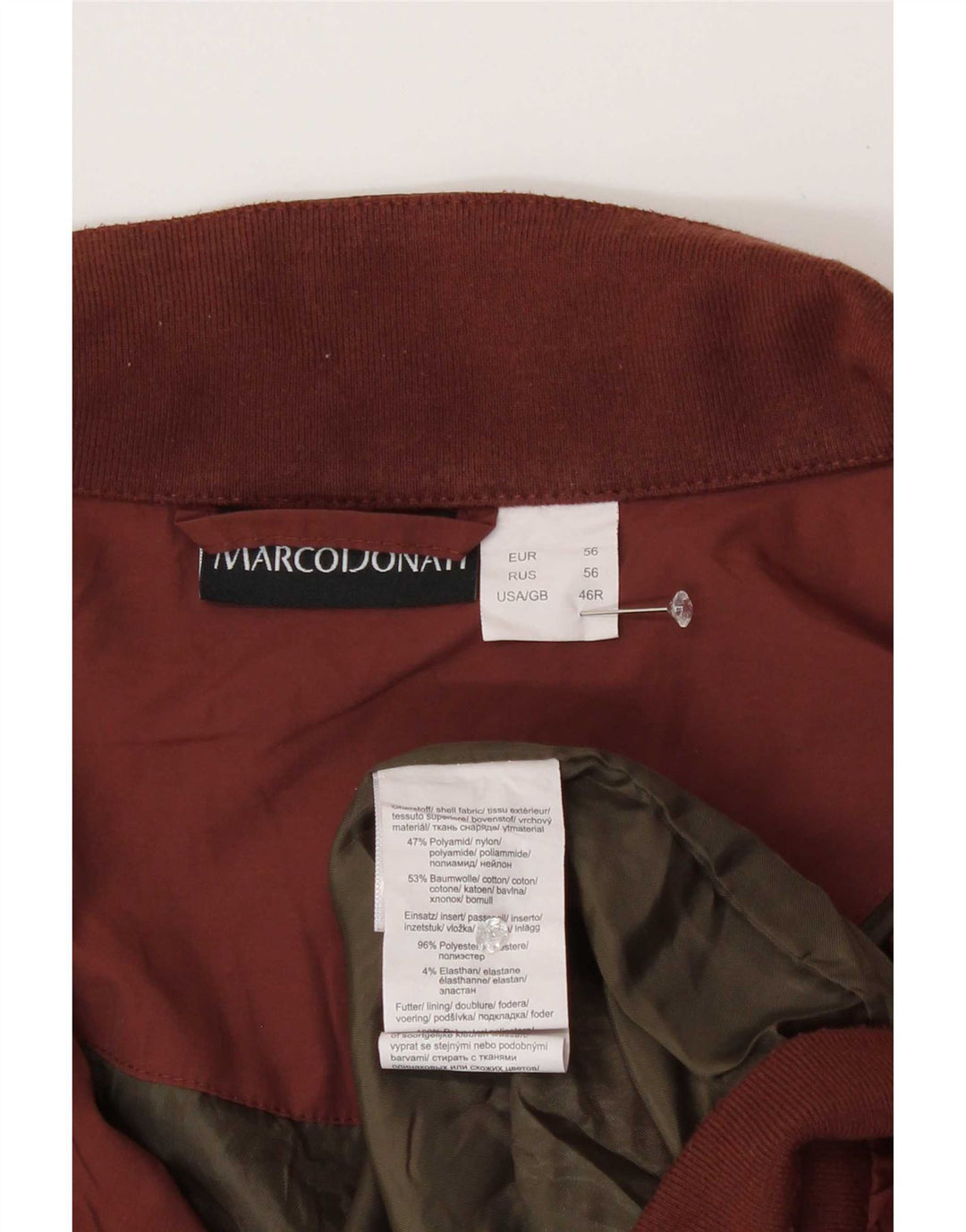 Vintage Bomberjakke til mænd UK 46 3XL Brun polyamid
