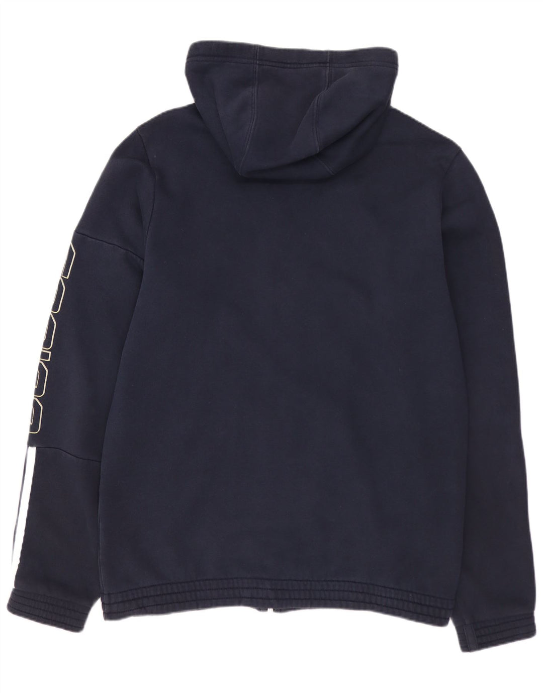 ADIDAS grafisk hættetrøje med lynlås til mænd Medium marineblå bomuld