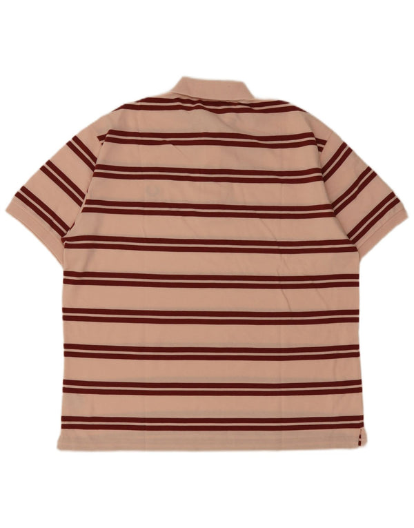 Fred Perry Herre poloshirt XL Pink Stribet bomuld