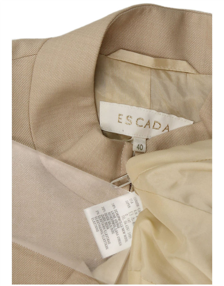 Escada Dame Blazer Jacket IT 40 Lille Beige Uld