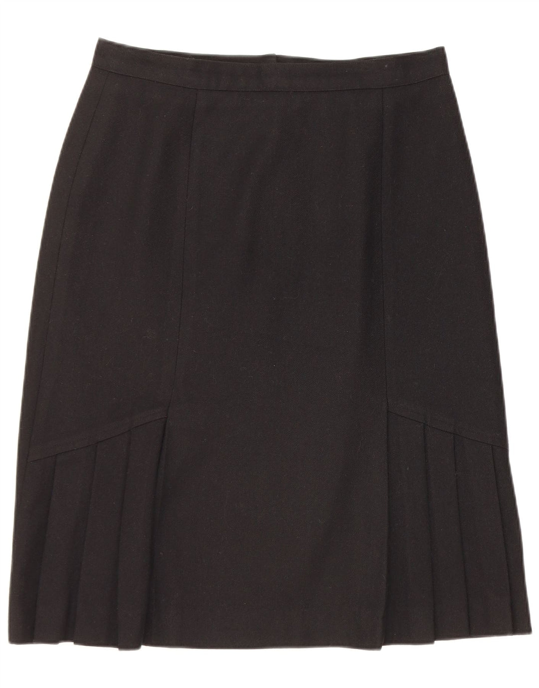 Vintage Dame A-Line nederdel UK 16 Large W30 Black Wool