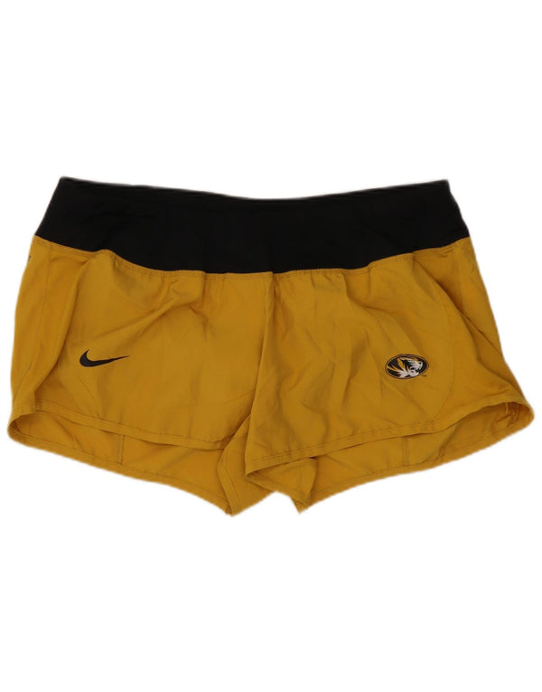 NIKE dame Missouri Tigers sportsshorts UK 16 Stor gul farveblok