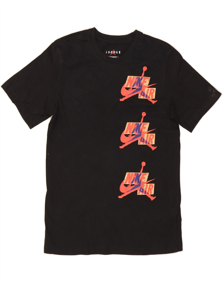 JORDAN Mens Air Standard Fit Graphic T-Shirt Top Small Black Vintage Jordan and Second-Hand Jordan from Messina Hembry 