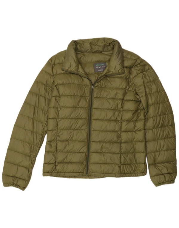 Benetton Dame Polstret Jakke UK 10 Small Green