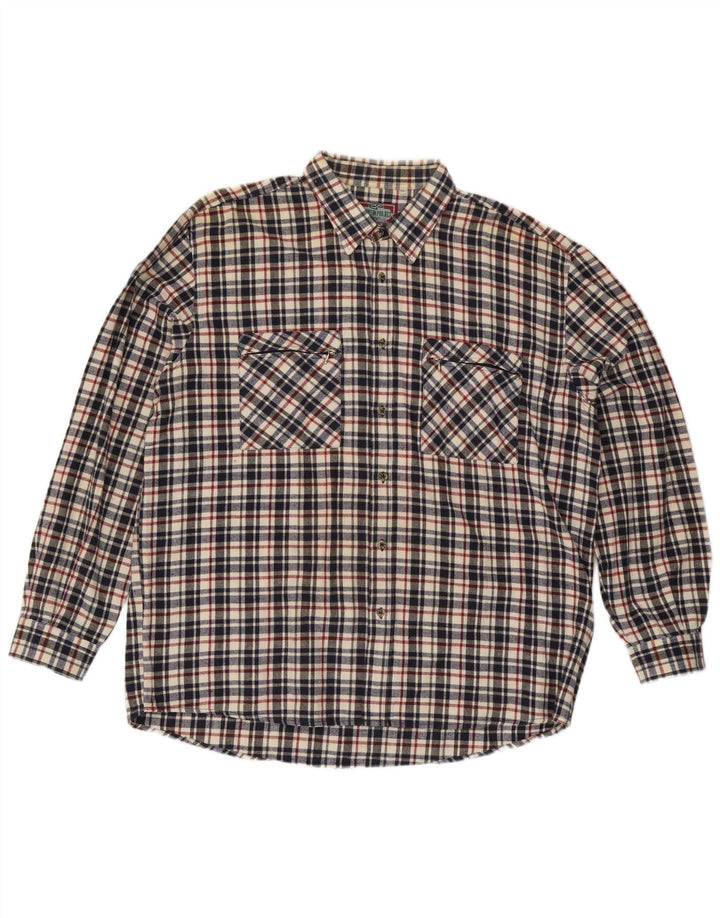 European Project Herre flannelskjorte 2XL flerfarvet ternet bomuld