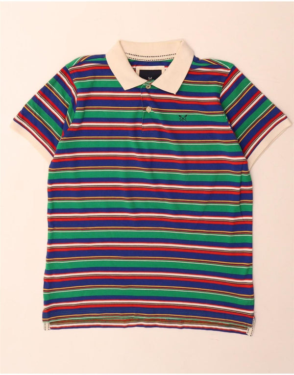 Besætningstøj Herre poloshirt Stor flerfarvet stribet bomuld