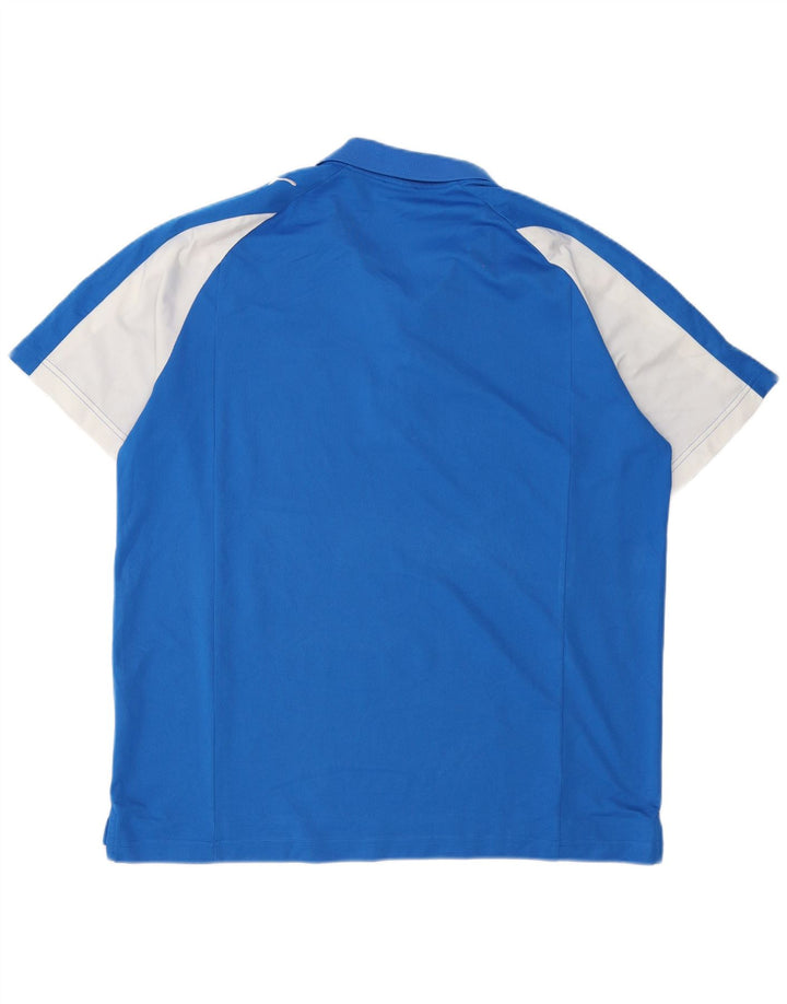 Puma Polo Shirt til mænd 2XL Blå Colourblock Polyester
