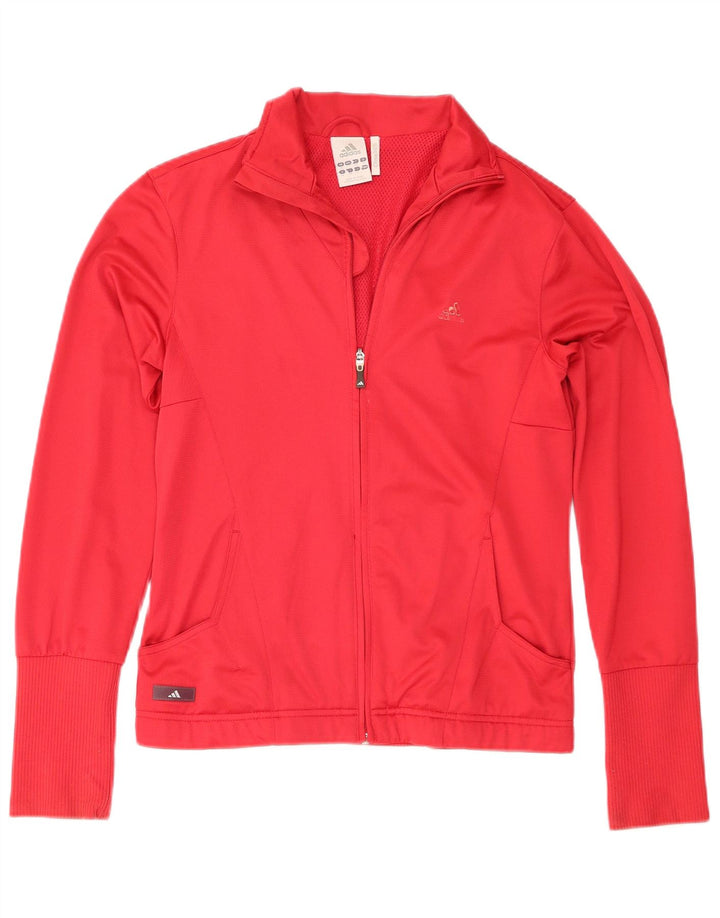 Adidas Dame Clima 365 Træningsdragt Topjakke UK 12 Medium Rød Polyester