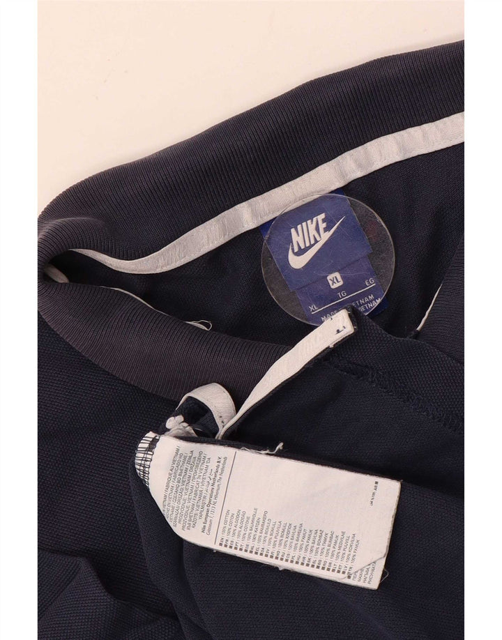 Nike herre poloshirt XL marineblå bomuld