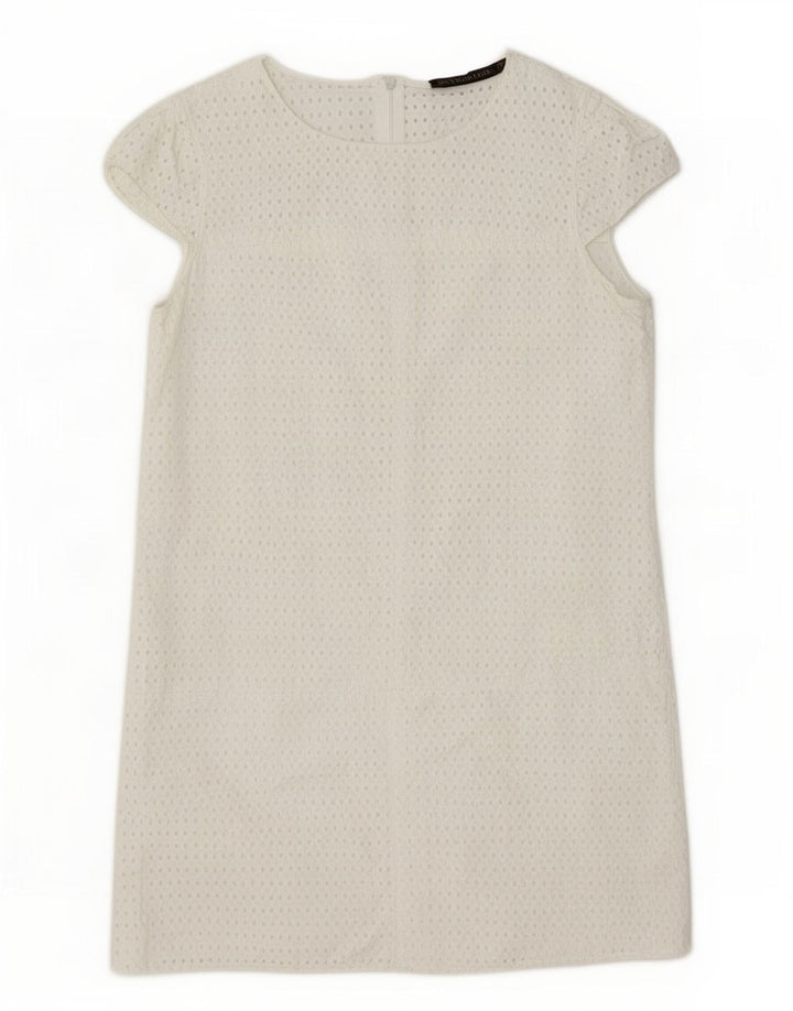 Zara Womens Shift Dress UK 12 Medium White