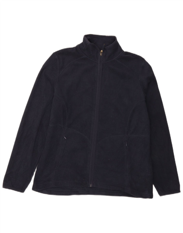 Marks & Spencer Fleecejakke til kvinder UK 14 Stor marineblå polyester