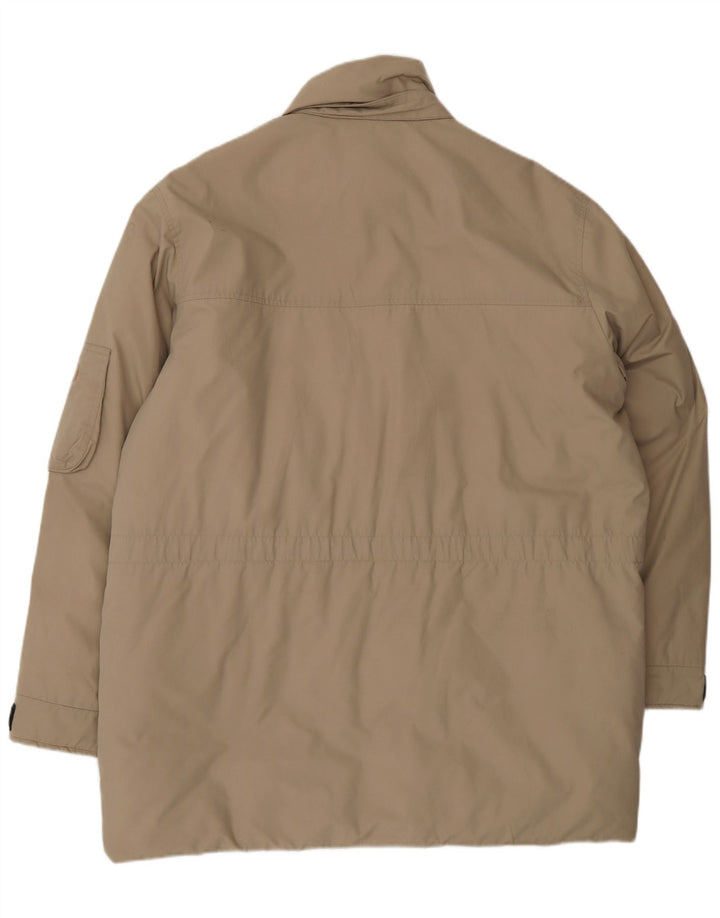 Sergio Tacchini Herre Windbreaker Coat UK 40 Large Beige Polyester
