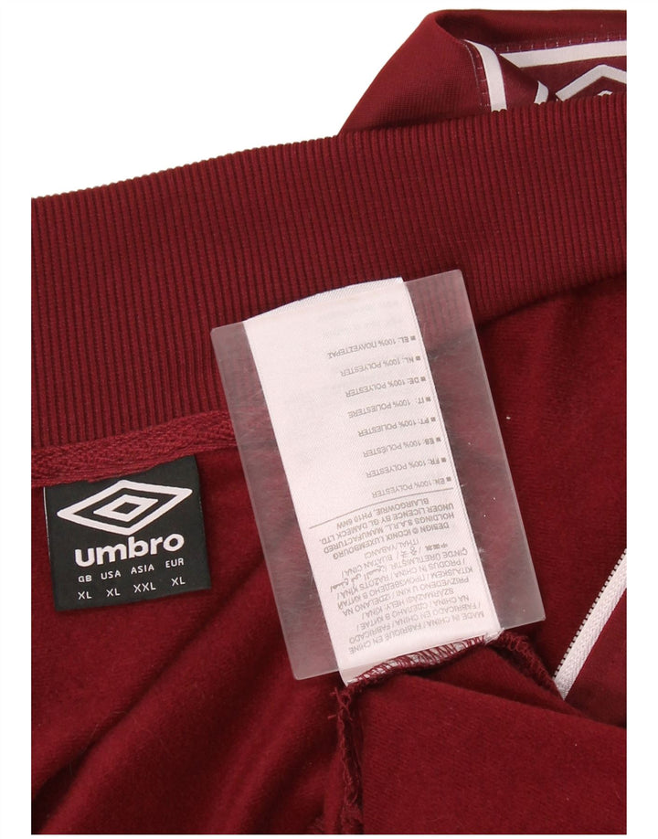 UMBRO Herre grafisk træningsdragt Topjakke XL Burgundy Polyester