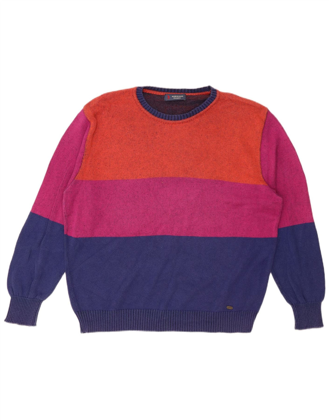 GENOA Dame sweater med rund hals DK 18 XL Flerfarvet Colourblock