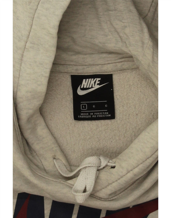 Nike grafisk hættetrøje til mænd mellemgrå bomuld