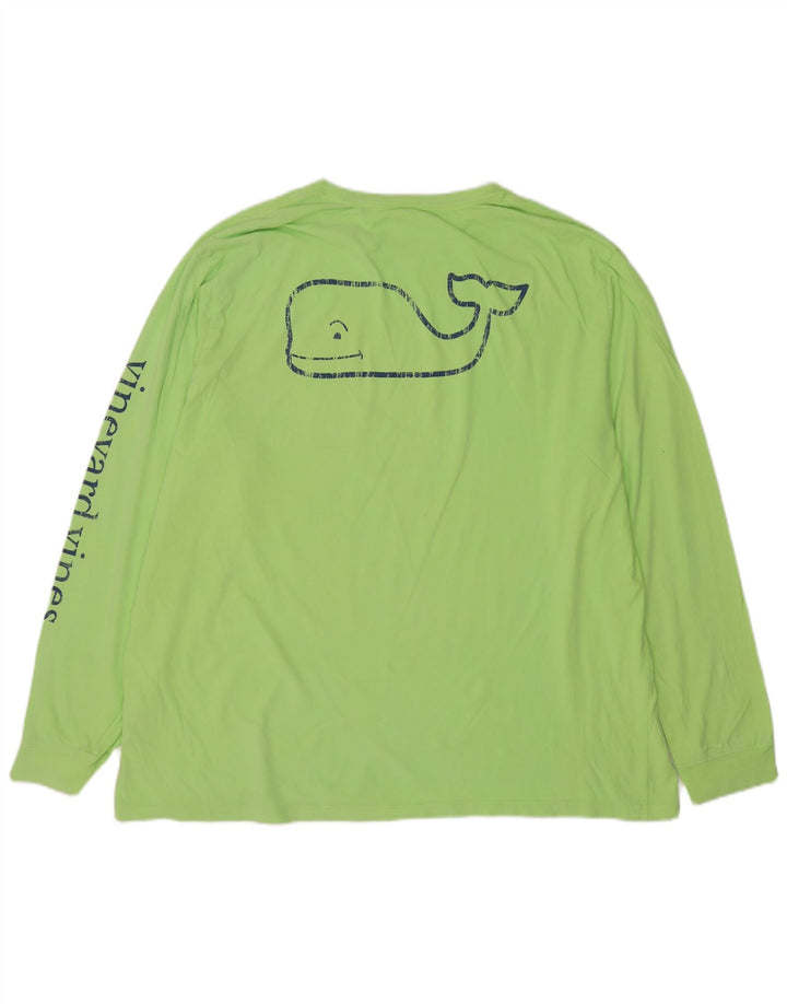 Vineyard Vines Herre Grafisk Top Langærmet 2XL Grøn Bomuld