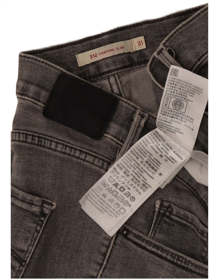 Levi's Womens 312 Shaping Slim Jeans W31 L32 Grå bomuld