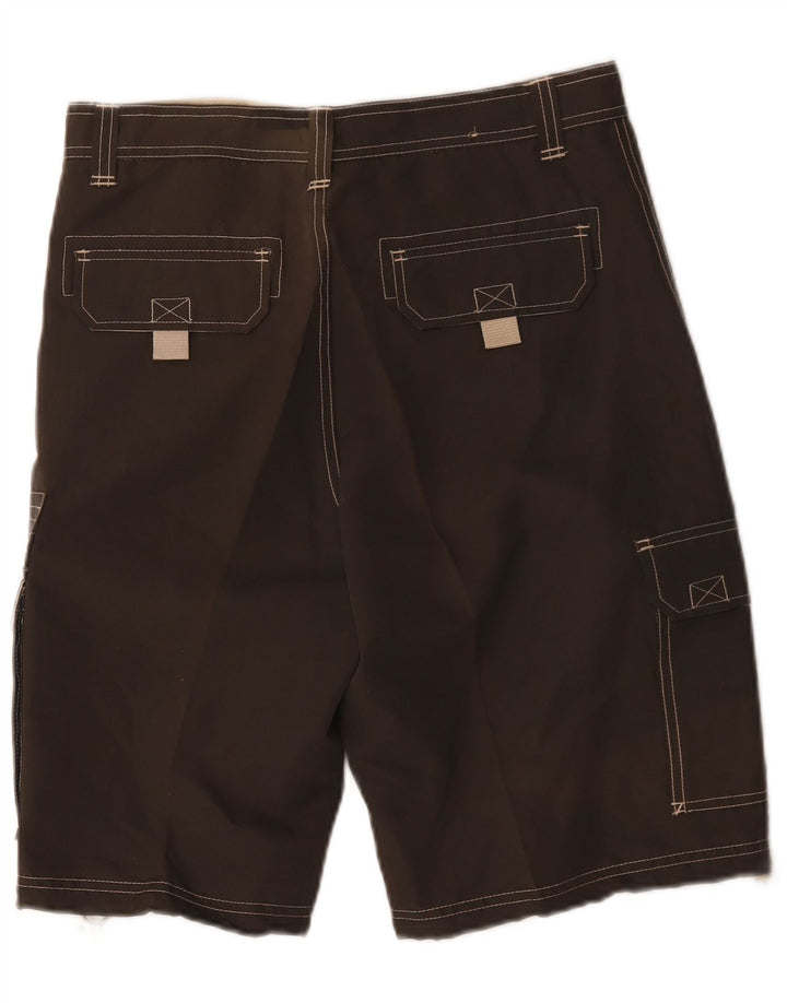 Vintage Herre Cargo Shorts Medium W30 Sort Polyester
