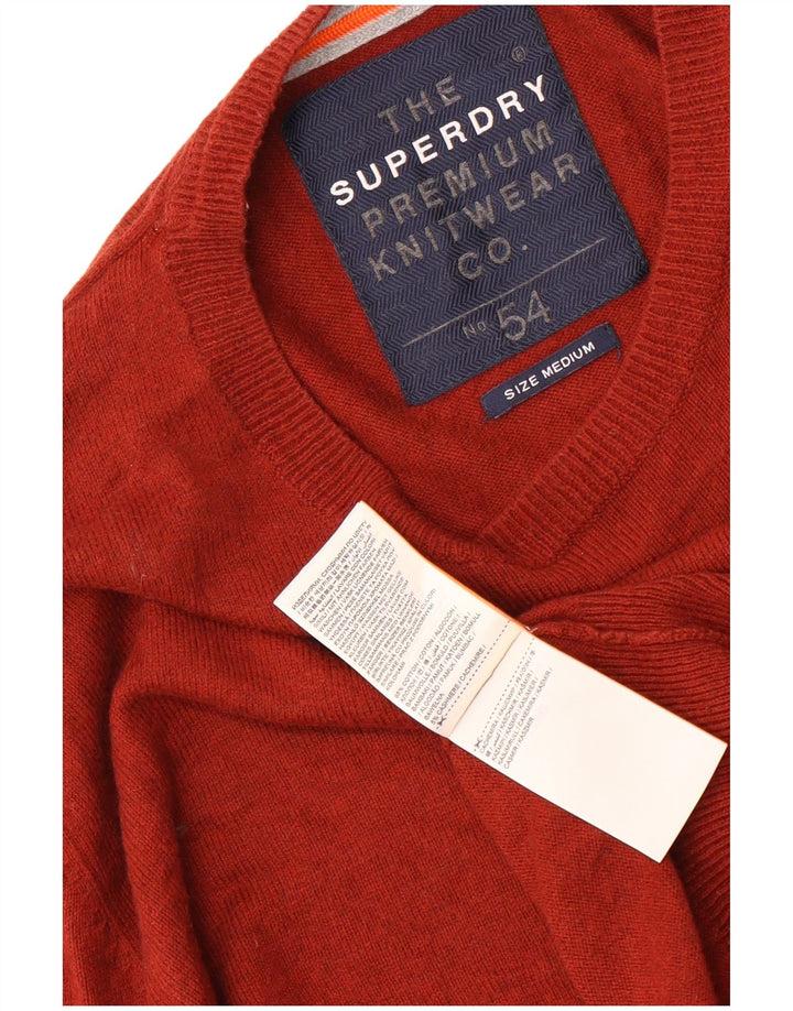 SUPERDRY Herre sweater med rund hals, medium rødbrun bomuld