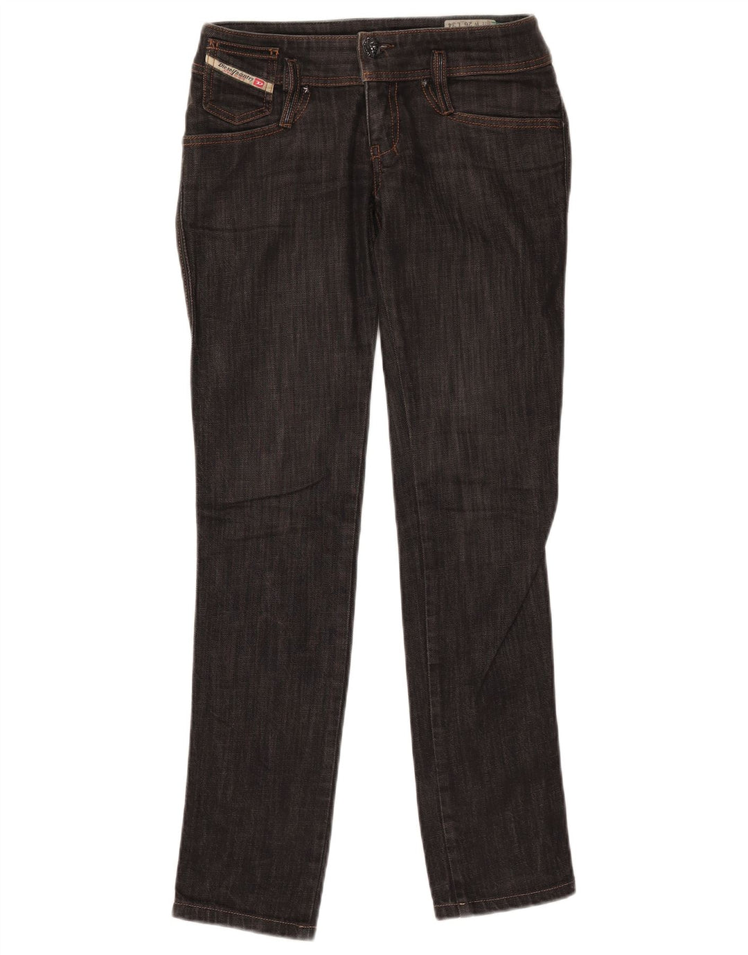 Diesel Dame Matic Straight Jeans W26 L31 Sort Bomuld