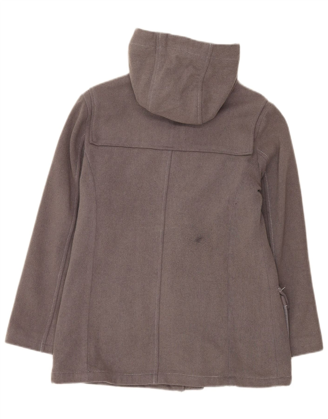 North Sails Dame Hooded Duffle Jacket UK 10 Small Grey Wool