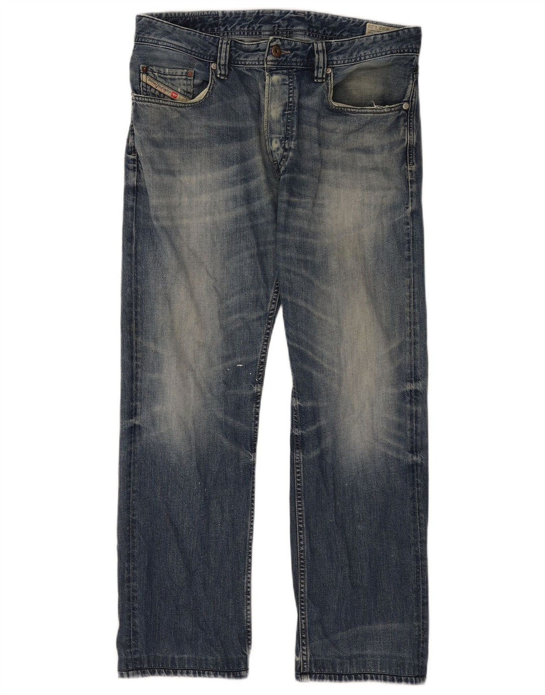 Diesel Herre Larkee Straight Jeans W32 L30 Blå Bomuld