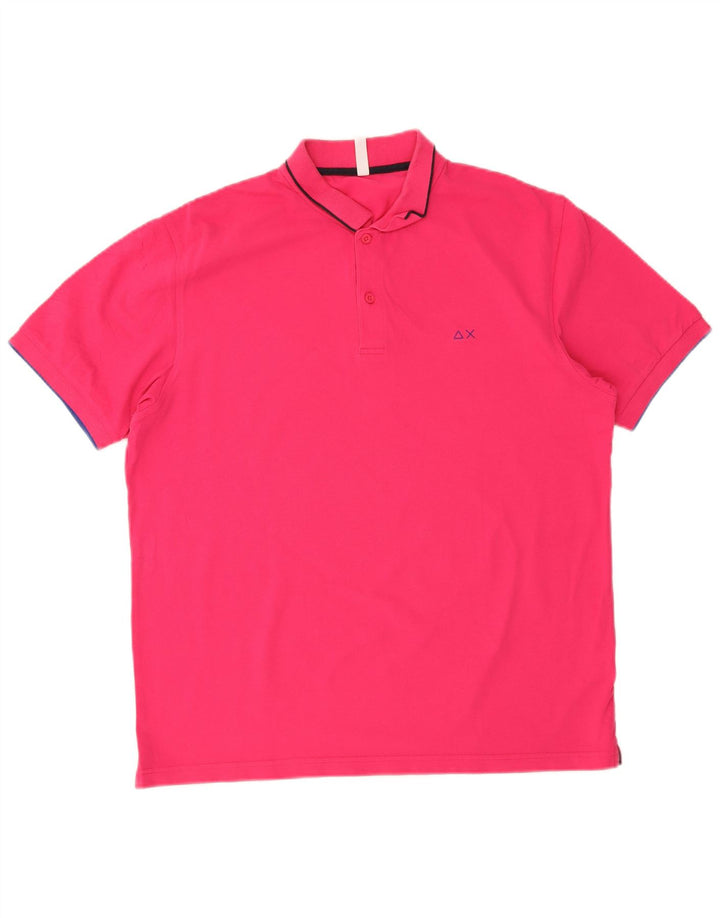 Sun68 Herre poloshirt 2XL Pink Bomuld