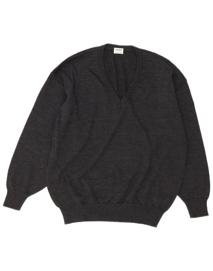 MARZ Herre Munchen V-hals sweater IT 52 Stor Grå Virgin Wool