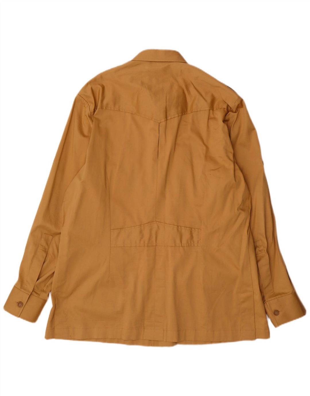 Vintage militær skjorte til mænd, stor beige