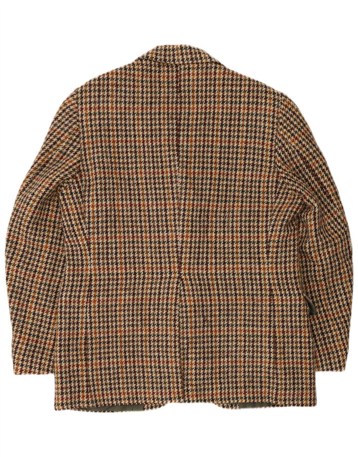 Harris Tweed Herre 2-knaps blazerjakke UK 40 Large Brown Houndstooth