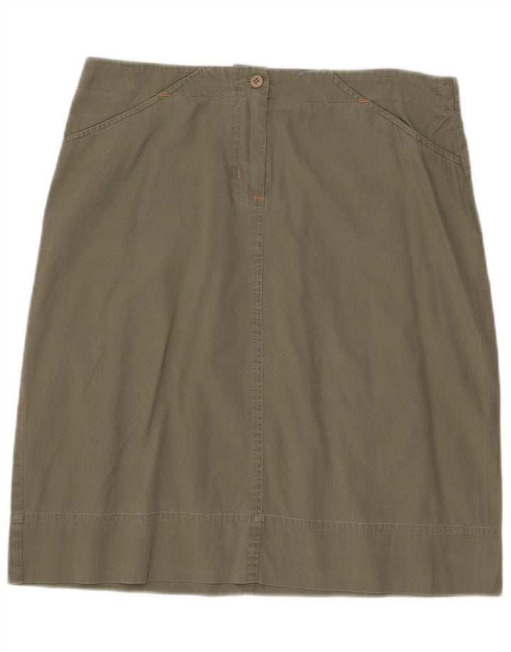 Awear A-line nederdel til kvinder US 14 XL W33 Grøn bomuld