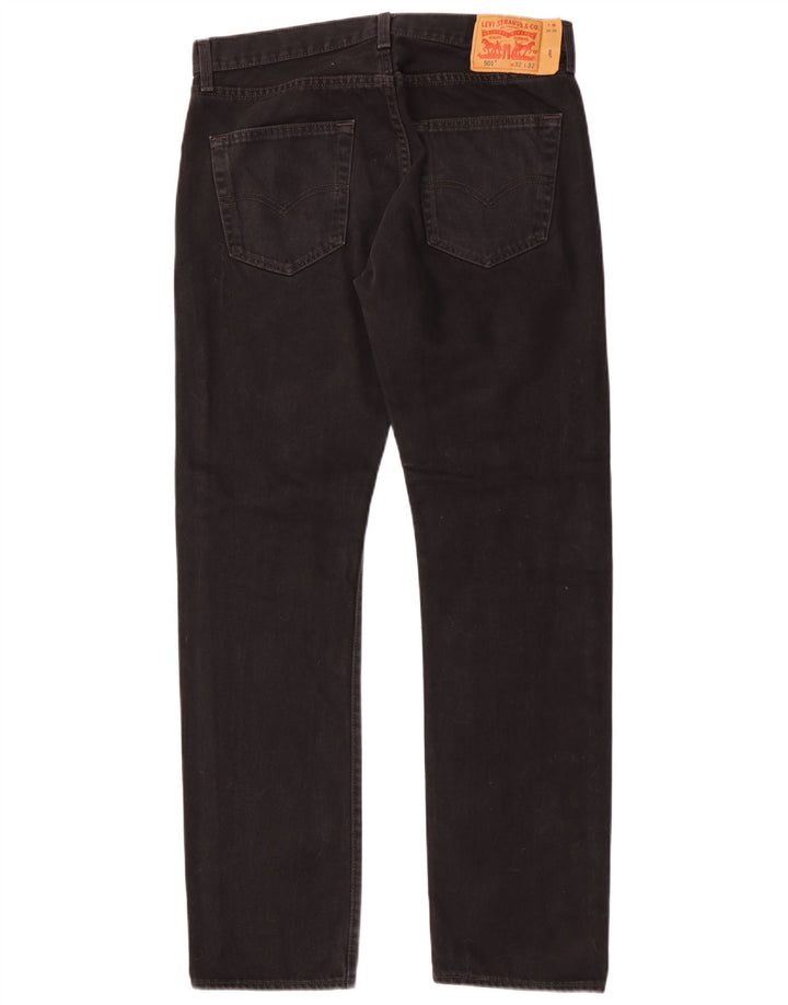 Levi's Herre 501 lige jeans W32 L32 sort bomuld
