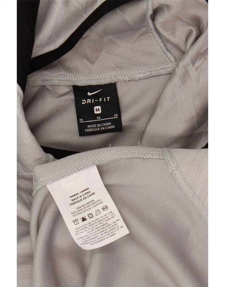 Nike Dame Dri Fit Grafisk Hoodie Jumper UK 14 Medium Grey Polyester