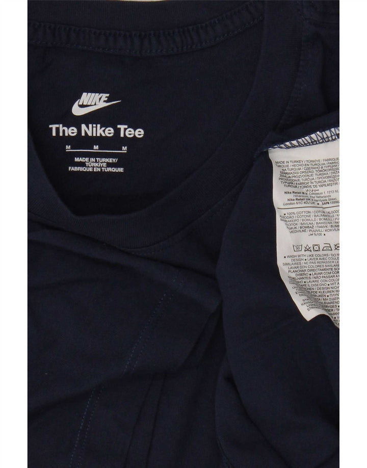 Nike Herre T-shirt Top Medium Marineblå Bomuld