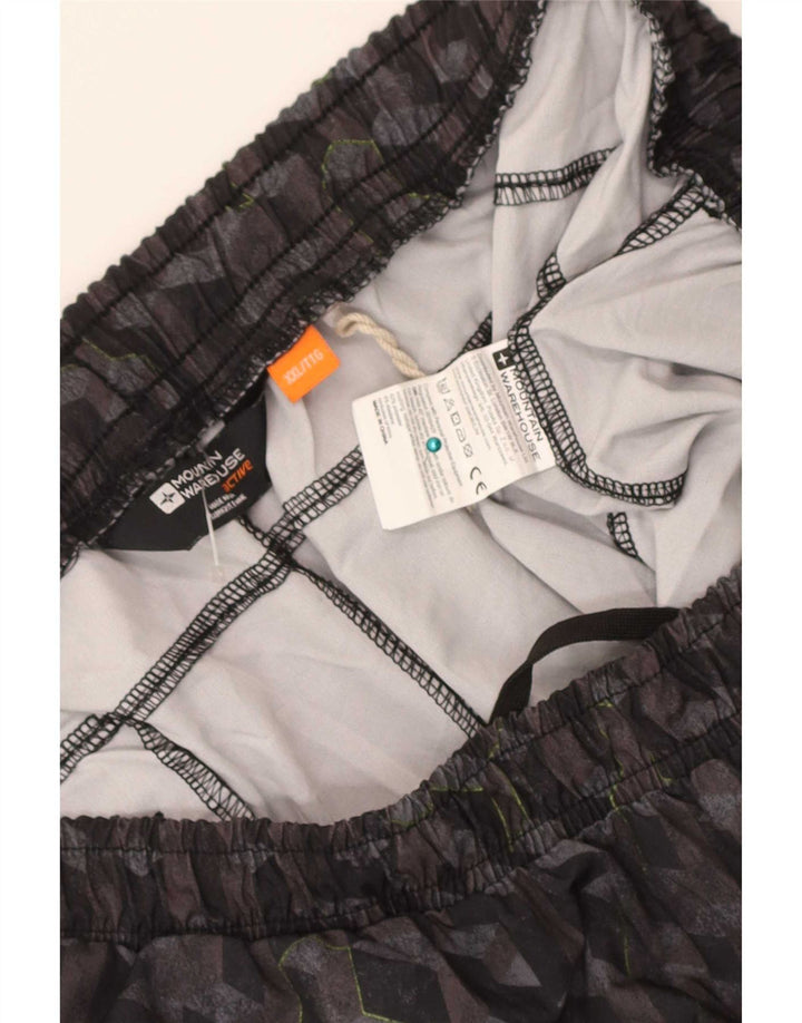 Mountain Warehouse Herre Sportshorts 2XL Sort Geometrisk Polyester