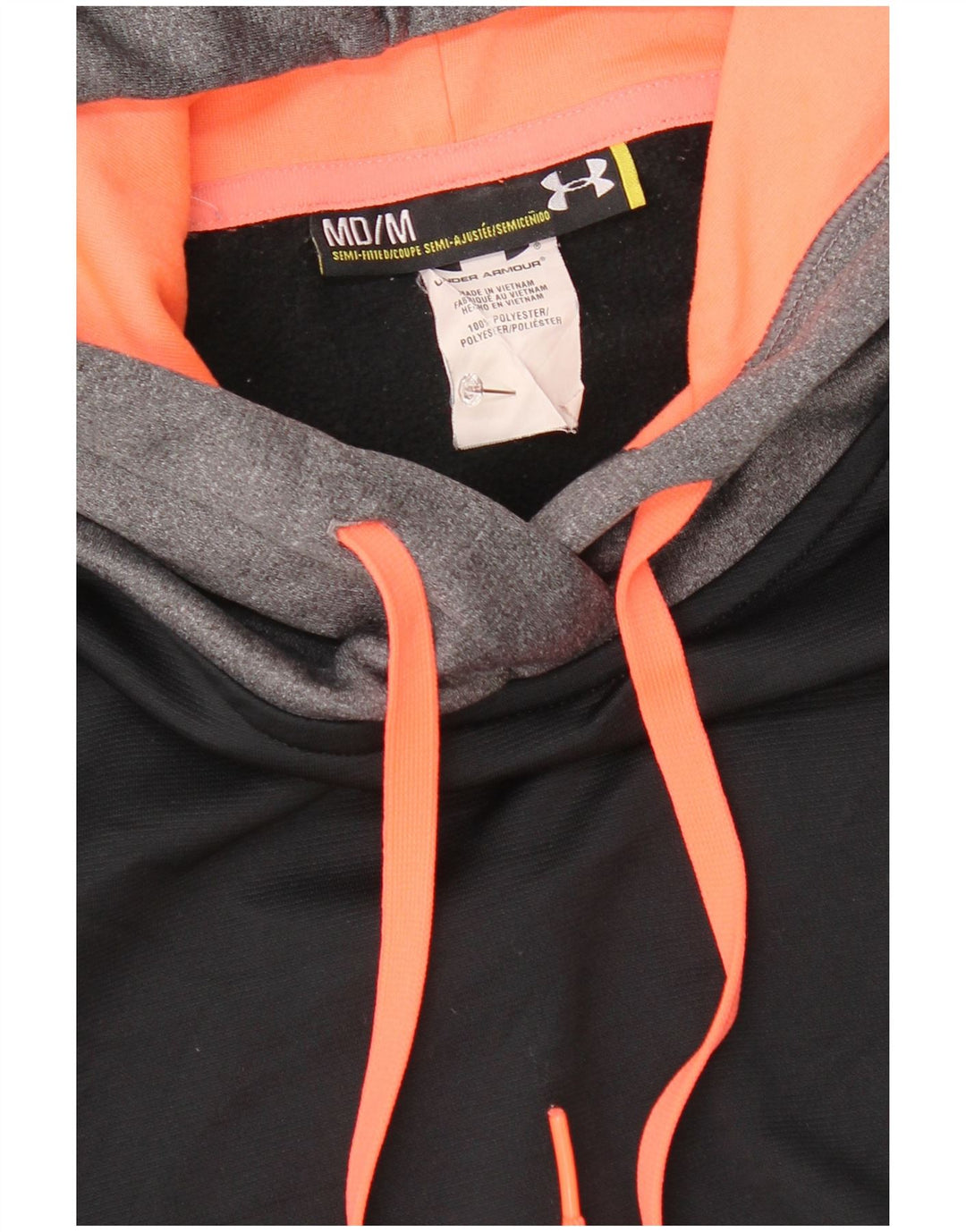 Under Armour Dame Hoodie Jumper UK 14 Medium Sort Colourblock Polyester