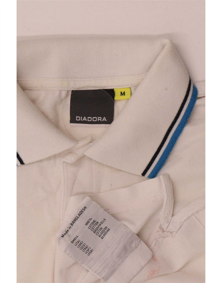 Diadora herre poloshirt Medium hvid stribet bomuld