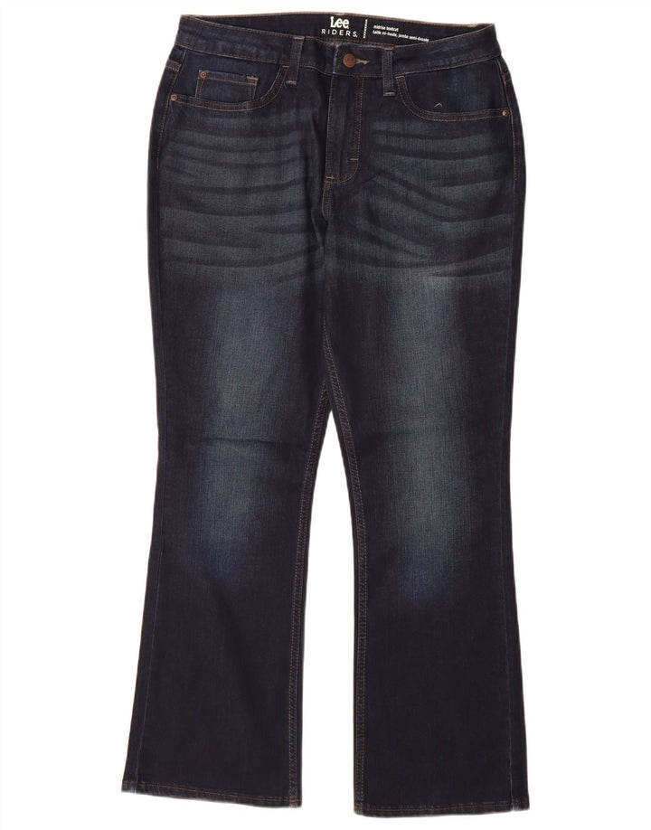 Lee Womens Riders Mid Rise Bootcut Jeans US 10 Large W30 L29 Navy Blue