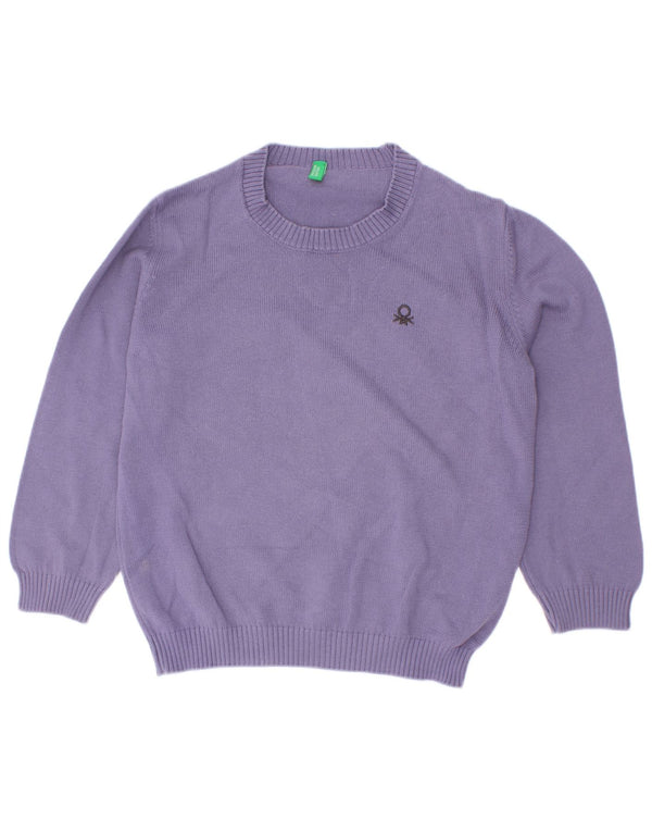 Benetton Boys Boat Neck sweater 3-4 år 2XS lilla bomuld