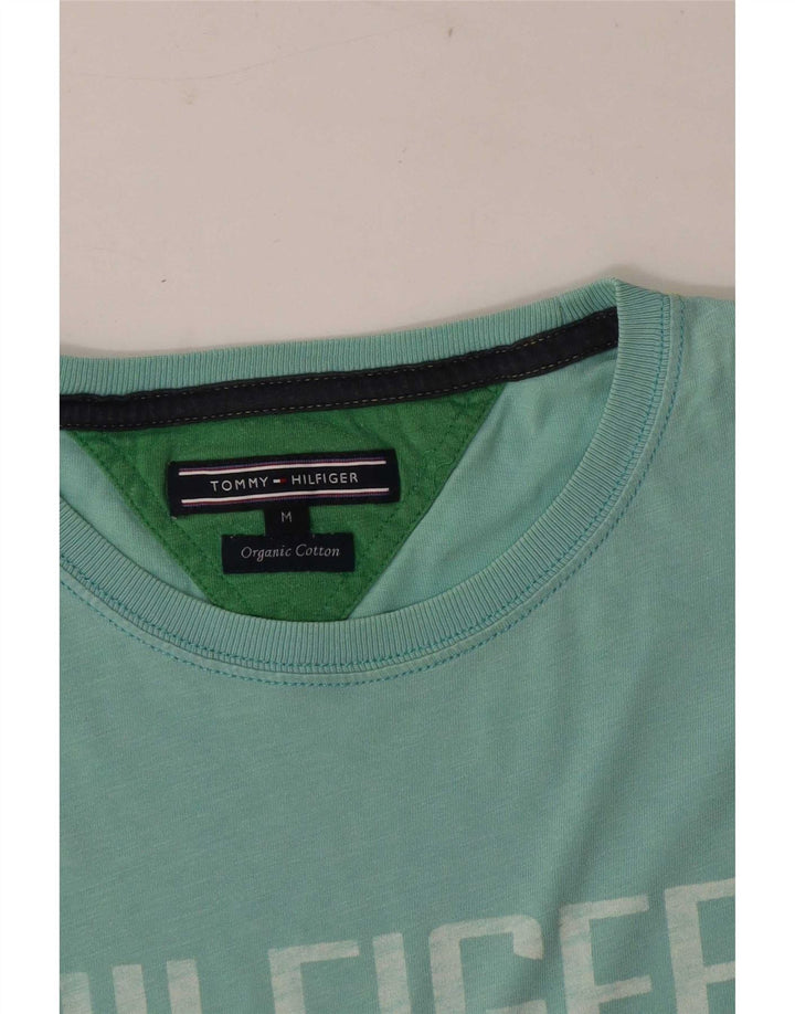 Tommy Hilfiger Herre grafisk T-shirt Top Medium turkis bomuld