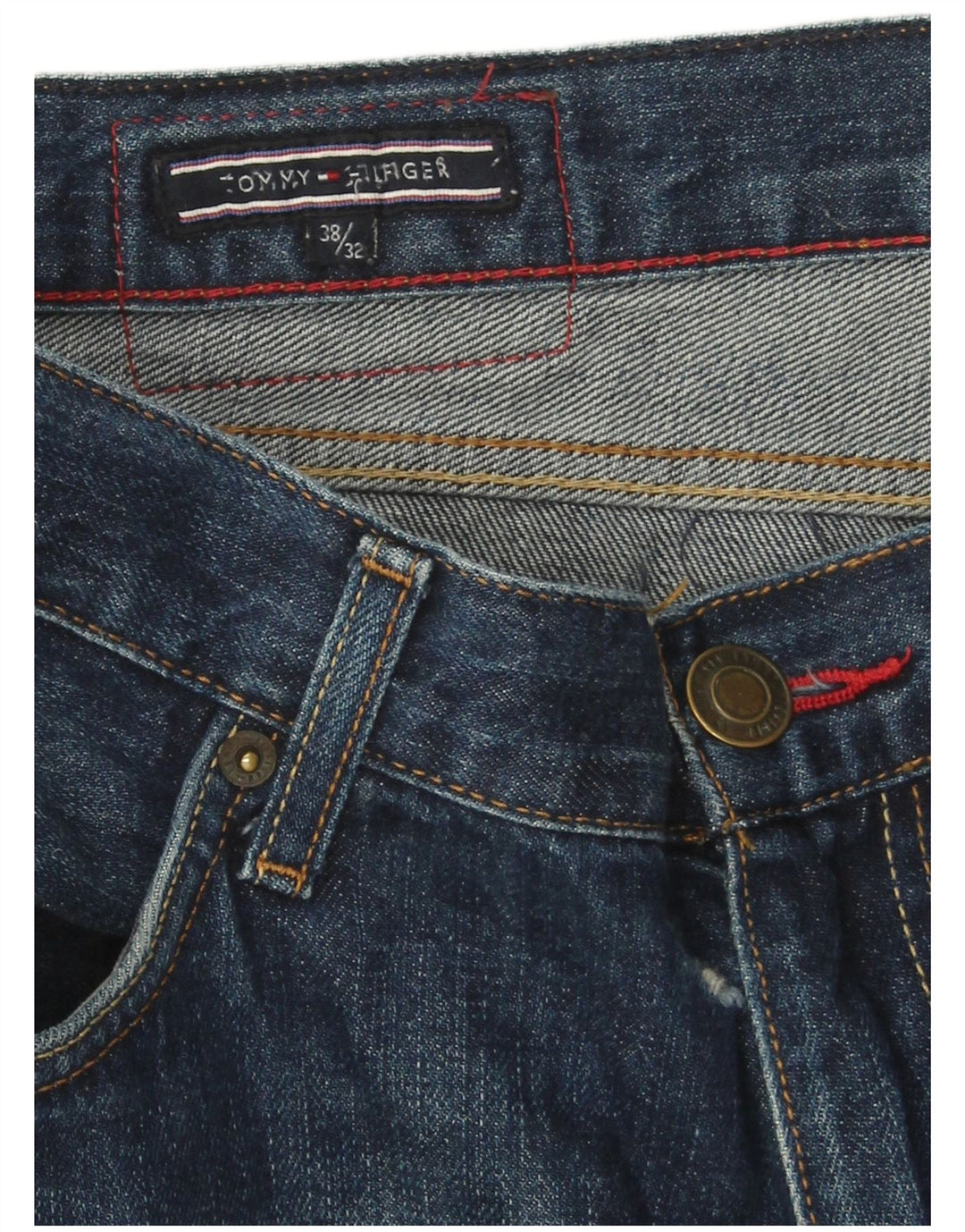 Tommy Hilfiger Herre Cropped Jeans W38 L25 Blå Bomuld