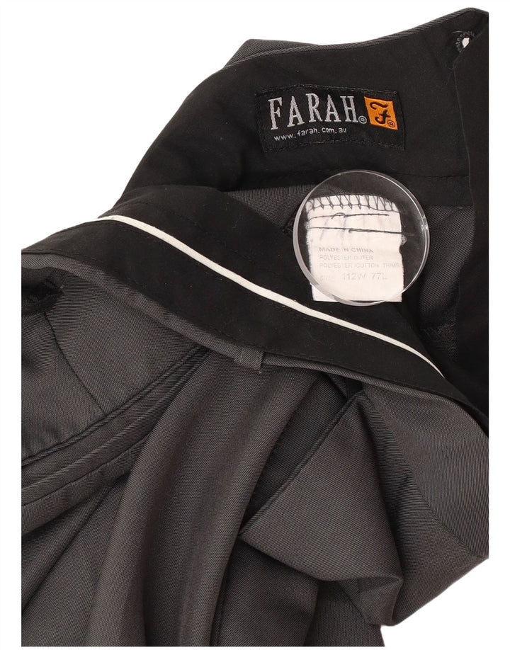 Farah Herre tilspidsede jakkesætsbukser W42 L30 Grå polyester