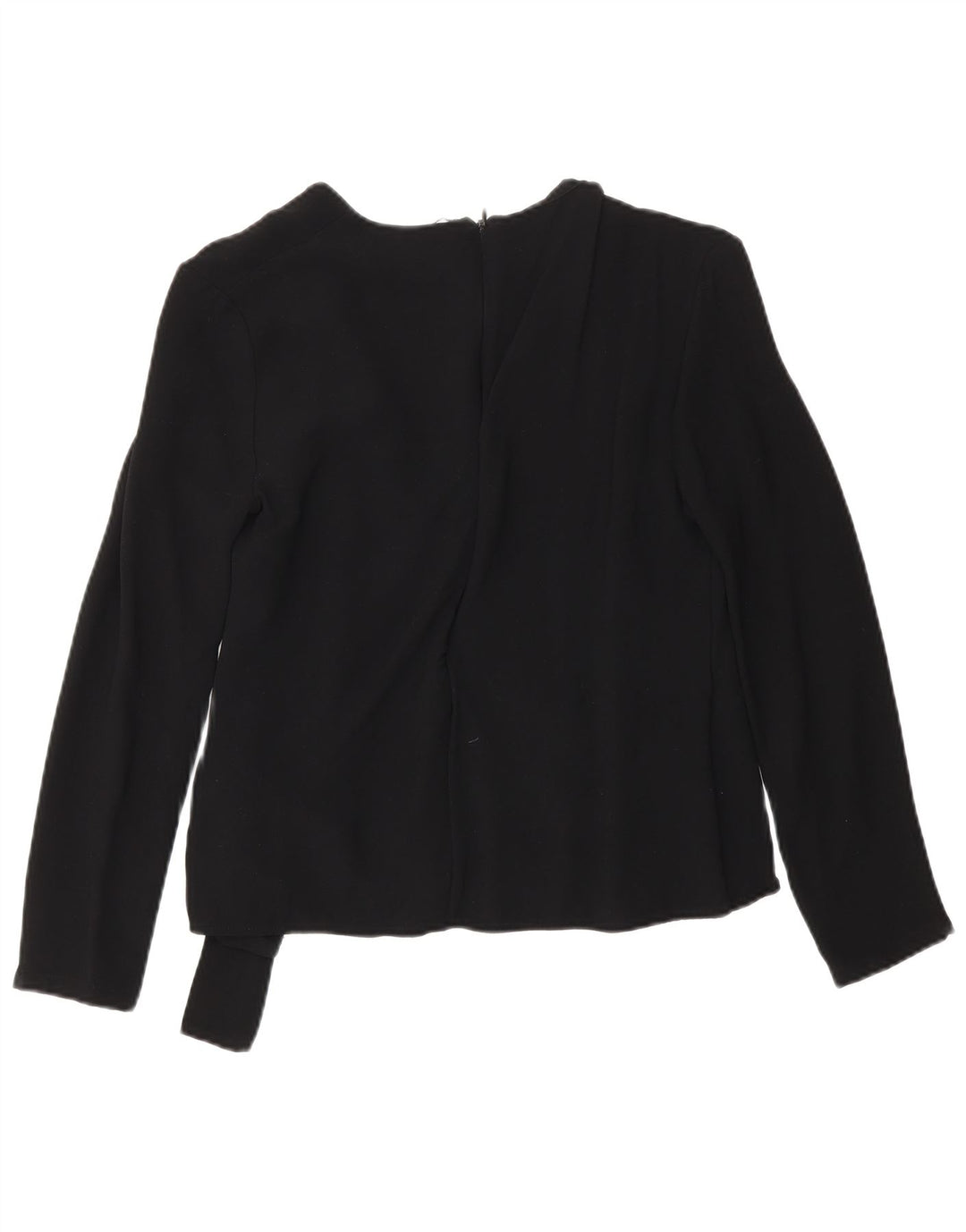 French Connection Dame Langærmet Wrap Bluse Top UK 8 Small Black