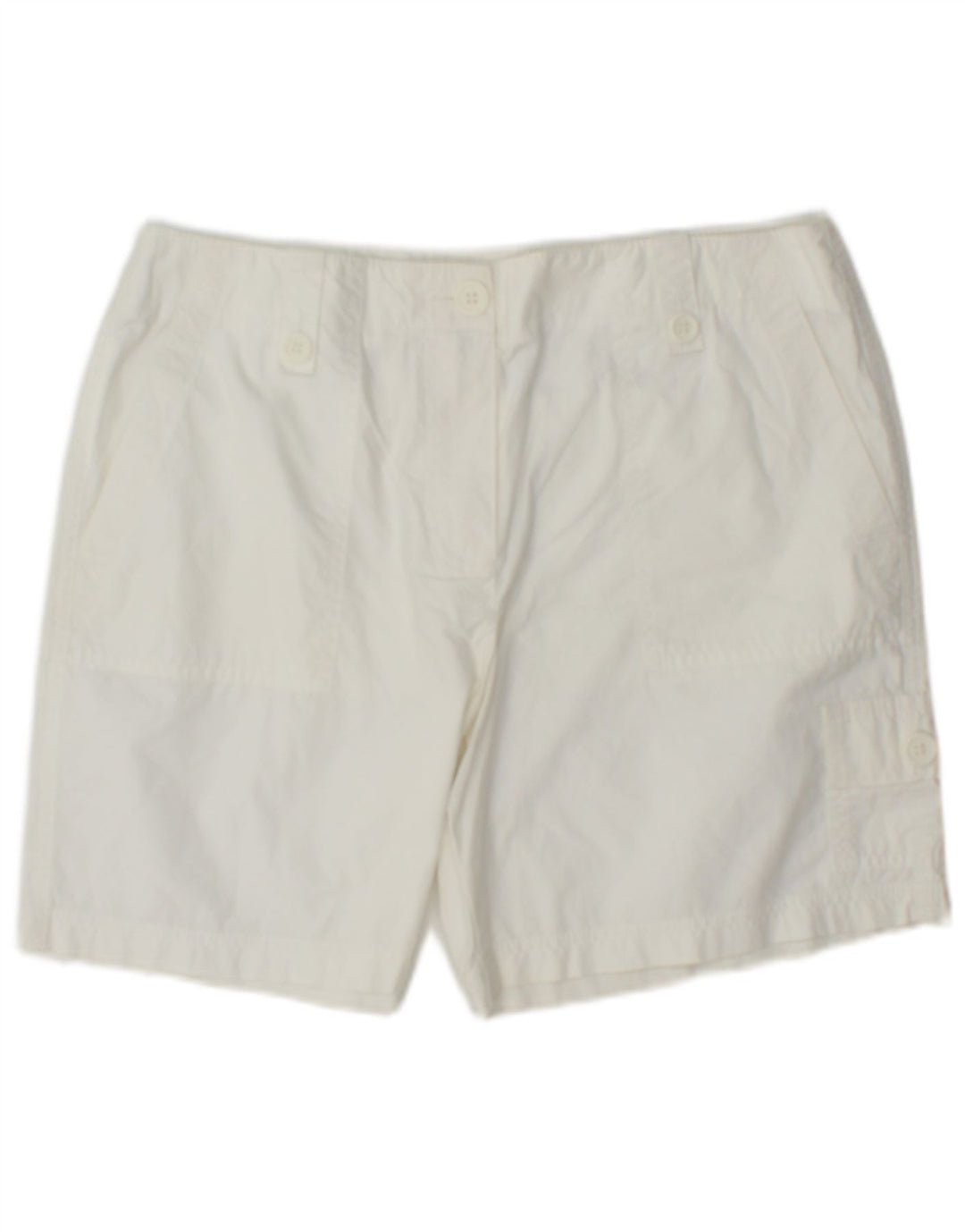 Marks & Spencer Cargo Shorts til kvinder UK 12 Medium W32 Hvid Bomuld